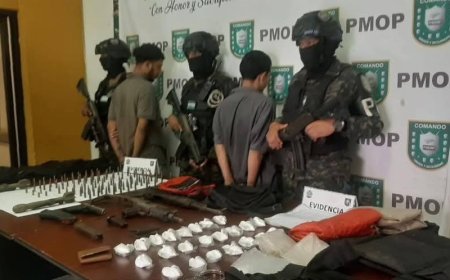 Capturan a dos sujetos con droga y armas en colonia Santa Fe, municipio de Choloma .