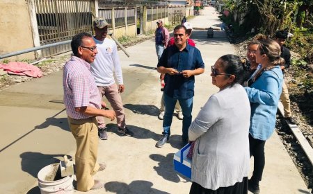 Alegria en Peña Blanca, Santa Cruz de Yojoa por la pavimentación de más calles