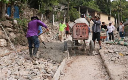 A paso agigantado pavimentación de calles en barrio Los Mangos, Villanueva, Cortés.