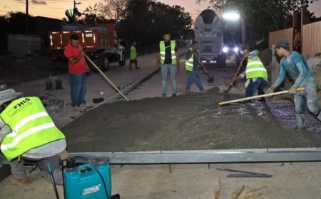 Avanza pavimentación de calles en Choloma