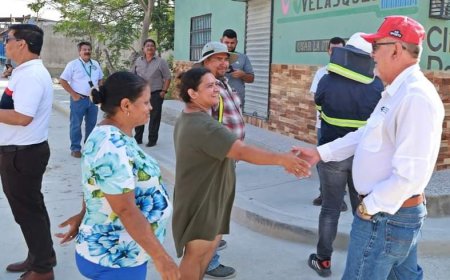 Alcalde cholomeño supervisa pavimentación de calle en Exitos de Anach Uno