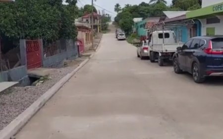 Culminan pavimentación en Santa Rita, Yoro