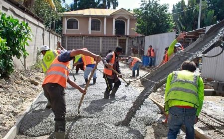 Asi avanza la pavimentación de calles en Choloma