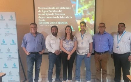 Personal técnico del SANAA presenta informe sobre visita técnica a Islas de la Bahía