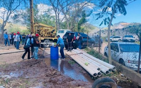 El SANAA trabaja en aforo de pozo para beneficiar a 130 viviendas en Juticalpa, Olancho