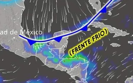 Frente frío llegará a la región el jueves 12 de enero y afectará a Centroamérica