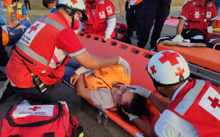 Realizan simulacro real de emergencia en el Aeropuerto Internacional de Palmerola