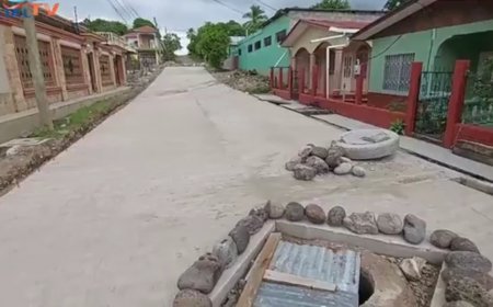 Pavimentan calles en Santa Rita, Yoro