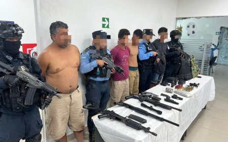 Presos quedan miembros de grupo delictivo organizado 'La Kleivona' capturados en El Progreso,  Yoro