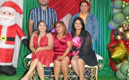 Empleados municipales de Santa Rita, Yoro, comparten su cena navideña