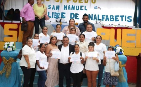 San Manuel, Cortés, libre de analfabetismo