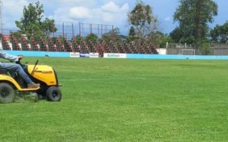 Cancha del estadio 'Ruben Deras' de Choloma luce como 'Mesa de Billar'