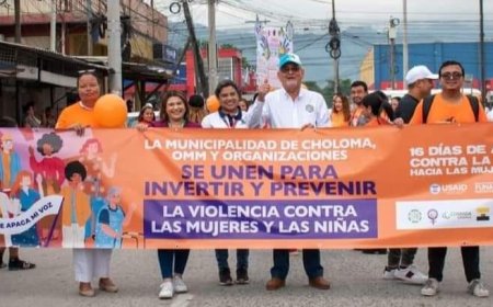 Cholomeños participan en caminata en rechazo a la violencia contra las mujeres e niñas