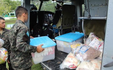 Por via aérea llega ayuda a afectados por lluvias en Quimistan, Santa Bárbara.