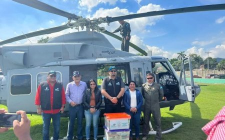 Por via aérea llega ayuda a afectados por lluvias en Choloma
