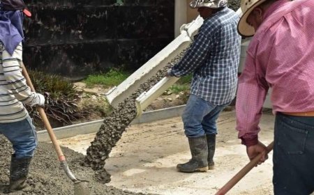 A pasos agigantados pavimentacion de calles en barrio La Curva, Choloma