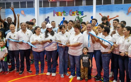 A un costo superior a los L17 millones la alcaldía de Puerto Cortés inaugura moderno gimnasio