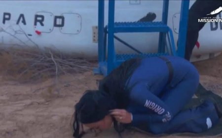 Seis mujeres desafian el espacio, entre ellas la cantante Katy Perry