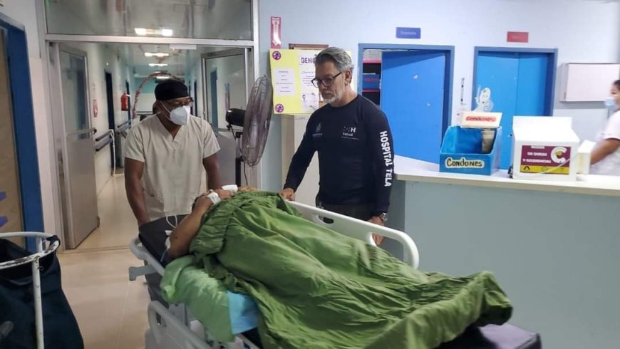 Estable el turista hondureño que lucho contra tiburón para salvar su vida en Tela