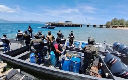Decomisan arsenal en Brus Laguna, Islas de la Bahia.