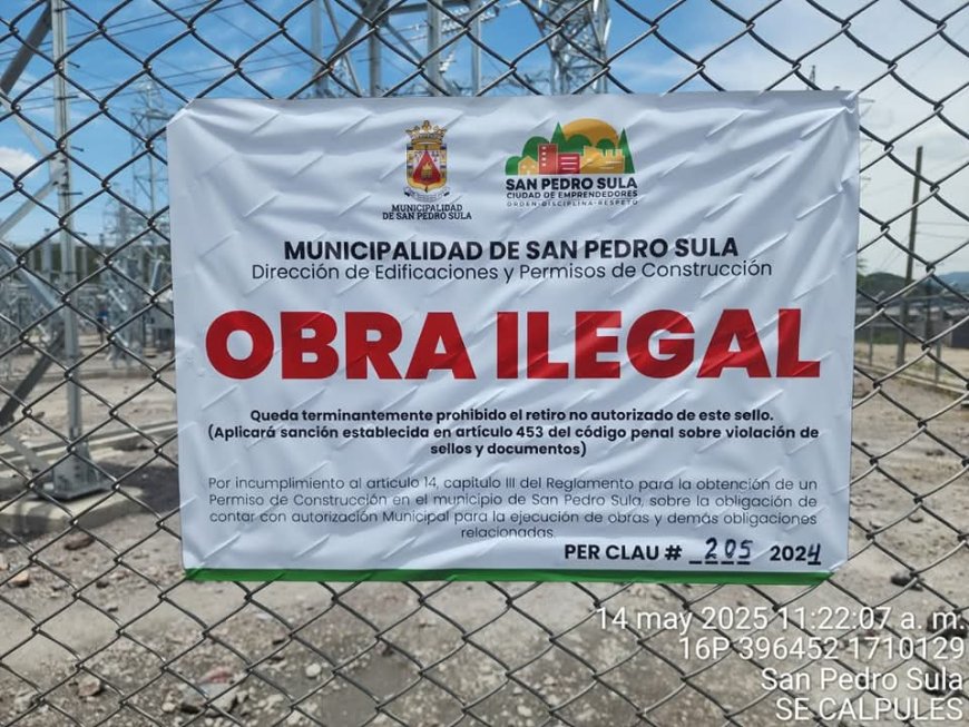 Reanudan trabajos de construcción de subestación eléctricas en Calpules, San Pedro Sula.