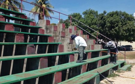 Remodelan graderia del estadio municipal  de Choloma
