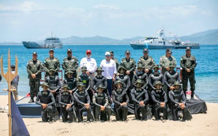 Clausuran V Curso Internacional de Buceo Militar de Combate en Puerto Castilla, Trujillo, Colón.