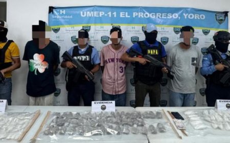 La DNPA captura a tres hombres con supuesta droga en Santa Rita, Yoro