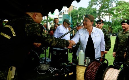 Presidenta Xiomara Castro visita la 105 Brigada de Infanteria en San Pedro Sula.