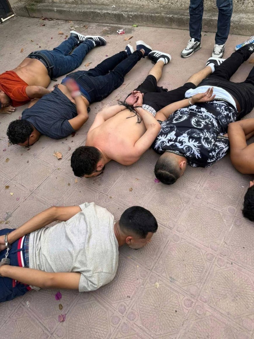 La Policia captura a 6 pandilleros con drogas y armas en Tegucigalpa.