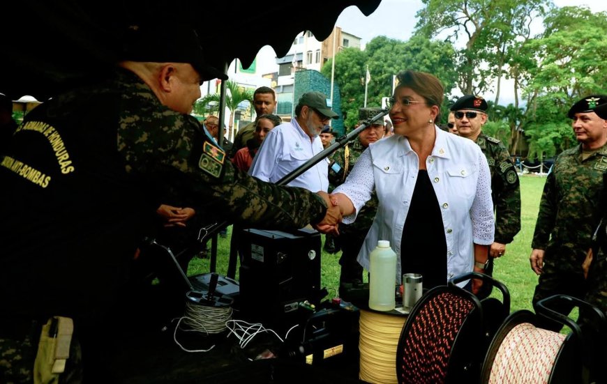 Presidenta Xiomara Castro visita la 105 Brigada de Infanteria en San Pedro Sula.