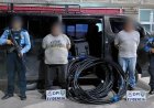 Capturan a dos hombres supuestamente por robar cable de Hondutel en El Progreso, Yoro.
