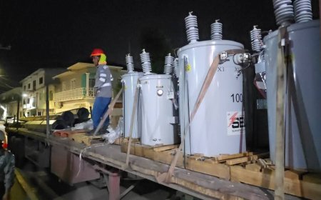 Llega material para mejorar el servicio de energía eléctrica en Santa Bárbara