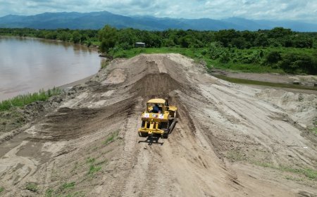 A punto de culminar trabajos de cierre de canal de alivio en Campo Amapa, El Progreso, Yoro.