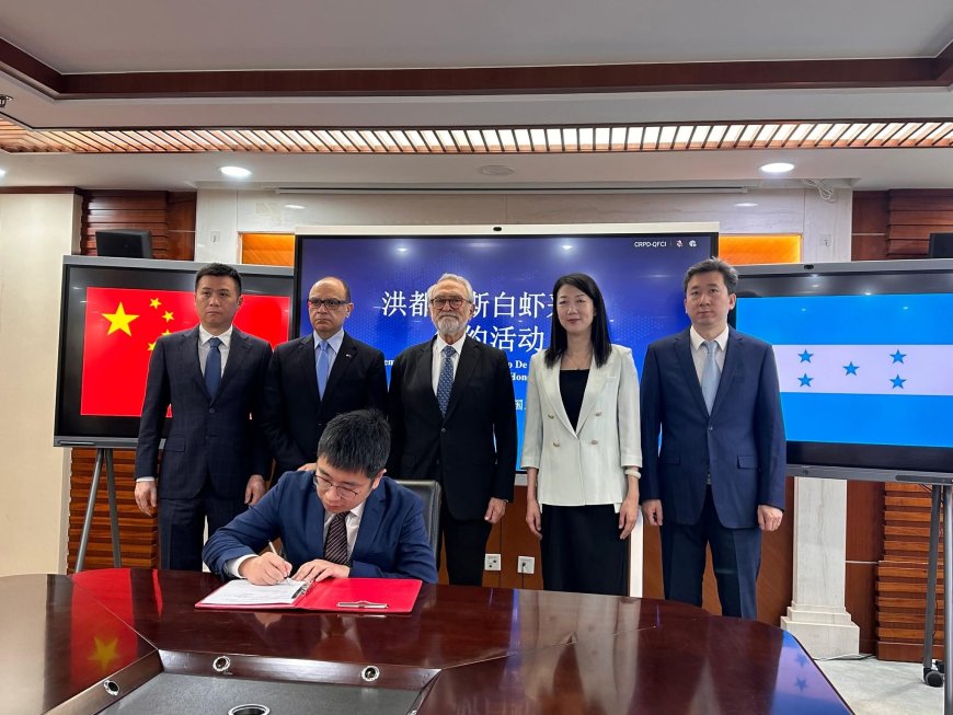 Honduras y China firman compromiso para la exportación de 3,000 toneladas métricas de camarones