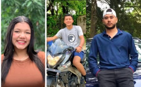 Los rostros de tres de las 4 victimas en accidente en en tramo Danli-Tegucigalpa