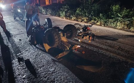 Un muerto y un herido al colisionar motocicleta y cuatrimoto en Santa Bárbara