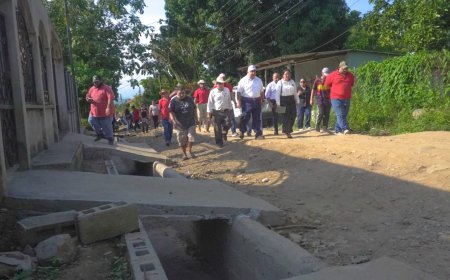 Con canal de aguas pluviales reducen vulnerabilidad en La Guacamaya, El Progreso.