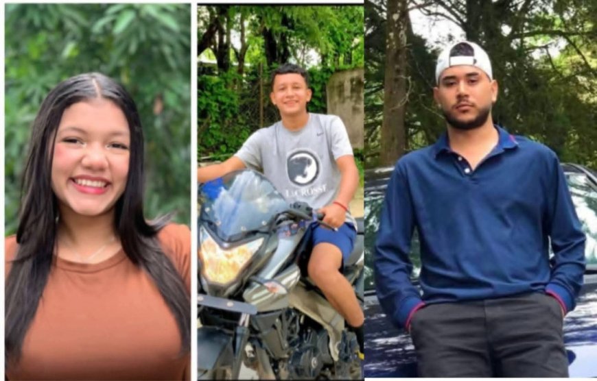 Los rostros de tres de las 4 victimas en accidente en en tramo Danli-Tegucigalpa