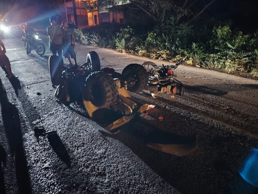 Un muerto y un herido al colisionar motocicleta y cuatrimoto en Santa Bárbara