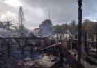 Incendio arrasa con 6 viviendas en Guanaja, Islas de la Bahia.