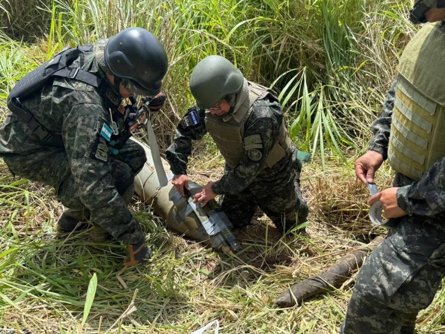 Encuentran bomba de fabricación rusa en Olancho
