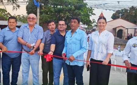 Alcaldia de Choloma inaugura pavimentación de calle en Rio Chiquito