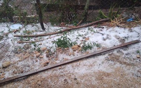 Cae lluvia de granizo en Siguatepeque, Comayagua.