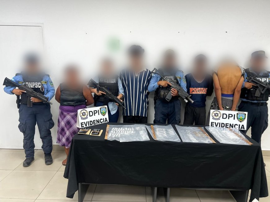 Capturan a cuatro con droga en El Progreso, Yoro.