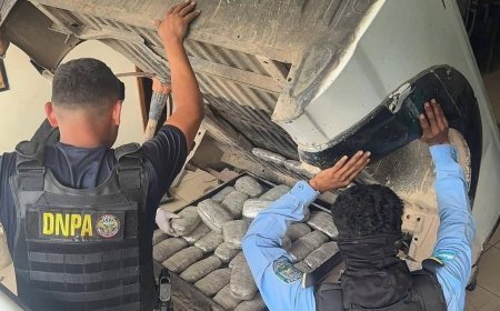 Llevaba 241 paquetes de marihuana ocultos en su vehiculo en Lempira