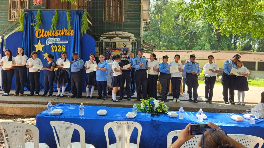 Policia clausura programa GREAT en colegio de Santa Rita, Yoro