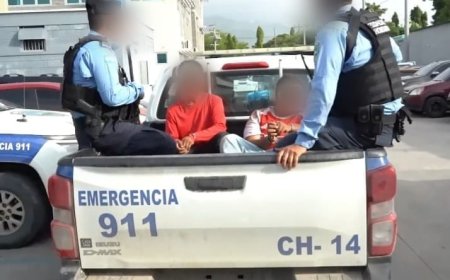 Capturan a dos sujetos con armas y chelecos en El Progreso, Yoro