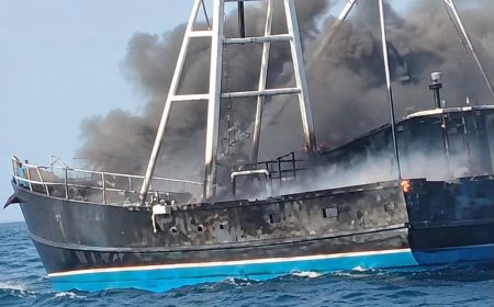 Un muerto al incendiarse barco pesquero en alta mar Gracias a Dios