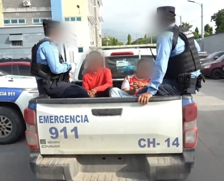 Capturan a dos sujetos con armas y chelecos en El Progreso, Yoro